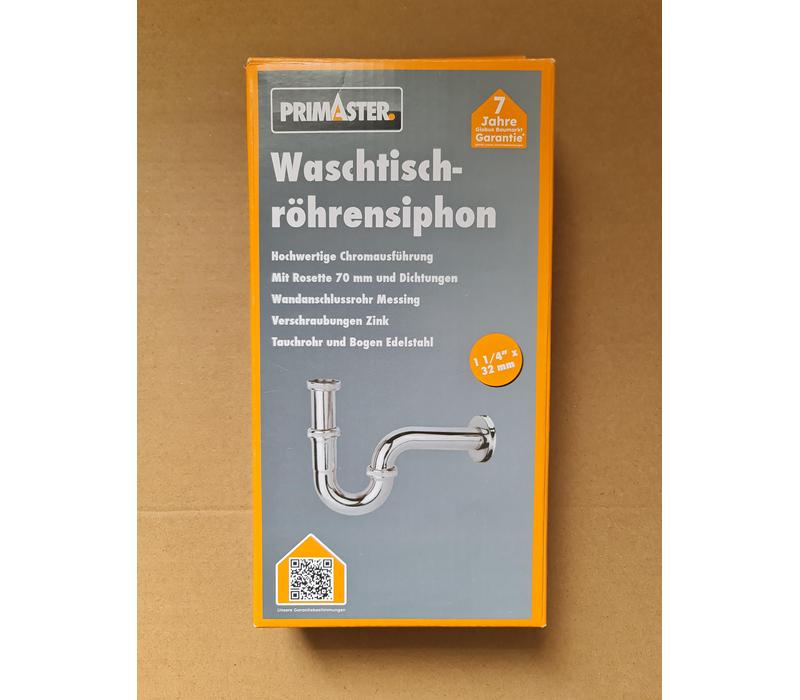 Waschtisch-Röhrensiphon 1 1/4 verchromt Primaster