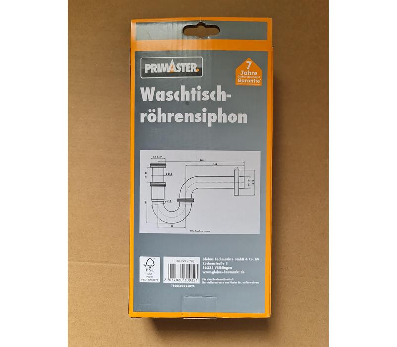 Waschtisch-Röhrensiphon 1 1/4 verchromt Primaster – Bild 2